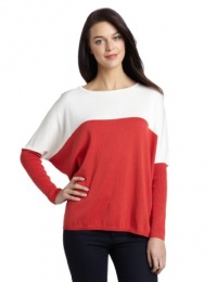 Vince Camuto Women's Colorblock Dolman Sleeve Boat Neck Sweater