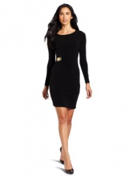 Calvin Klein Women's Long Sleeve Matte Jersey Dress, Black, 6