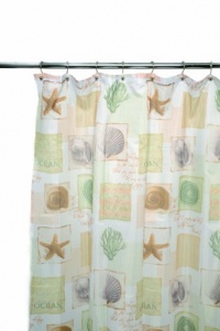 Famous Home Fashions Seaside Shower Curtain, Sage