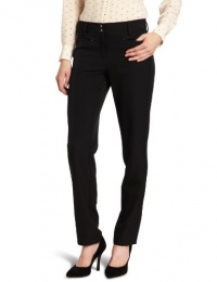 Jones New York Women's Straight Leg Pant With Seaming, Black, 8