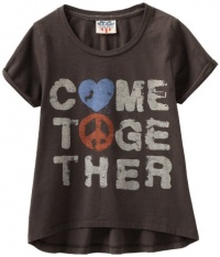 Junk Food Girls 7-16 Come Together Tee, Black Wash, Medium