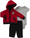 Carter's 3 Pc Micro Fleece Cardigan Set - Rockstar-18M