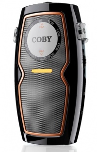 Coby CX83BLK Pocket AM/FM Radio with Speaker, Black