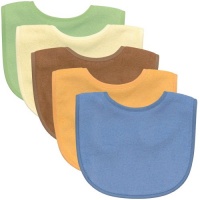 green sprouts  5 Pack Fashion Waterproof Absorbent Terry Bibs, Boys