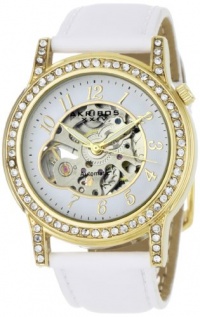 Akribos XXIV Women's AKR475WT Bravura Collection Skeleton Automatic Watch