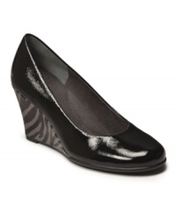 Dare to be different! The Plum Tree wedges by Aerosoles take a unique turn with a contrasting wedge heel.