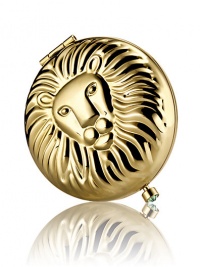 July 23 - August 23. Full of pride, passion and generosity, you're a natural born leader and extremely loyal to your loved ones. Enjoy this golden lion, decorated with a brilliant birthstone clasp made of light green crystal. Filled and refillable with Lucidity Translucent Pressed Powder (small size refill). Beautifully boxed, with a velvety pouch.