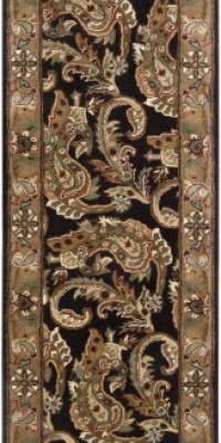 Area Rug 2x8 Runner Traditional Dark Brown Color - Surya Goa Rug from RugPal