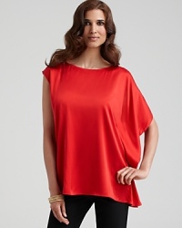 A modern silhouette lends effortless chic to BOSS Black's flowing top--a seamless transition from desk to dinner date.