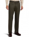 Dockers Men's Signature Khaki D4 Relaxed Fit Flat Front Pant, Rifle Green, 44x32