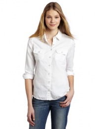 AG Adriano Goldschmied Women's Dakota Denim Shirt, White, Small