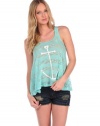 Vintage Havana Womens Anchor Print Swing Tank - Mint - Small