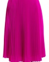 DKNY Perfect Fuchsia Crepe de Chine Pleated A-Line Skirt 8