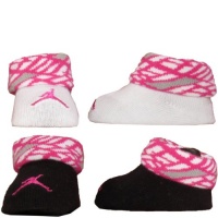 Nike Jordan Baby Booties Newborn Infant Socks Size 0-6 M Great Baby Gift Set Pink White Gray