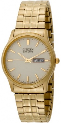 Citizen Men's BM8452-99P Eco-Drive Flexible Band Gold-Tone Watch