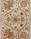 Rizzy Home VO2369 Volare 8-Feet by 8-Feet Round Area Rug, Beige