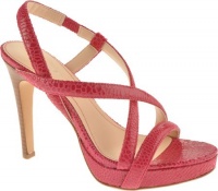 Calvin Klein Women's Prarie Heels,Bright Pink Honeycomb Print,9.5 M US