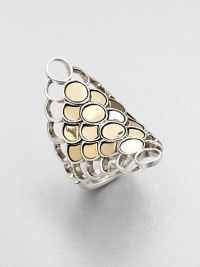 From the Dot Collection. This nature-inspired style from a socially and environmentally responsible brand features an 18k gold dotted center on a sterling silver hoop motif. Sterling silver18k goldWidth, about 1.7Imported