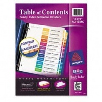 Avery Ready Index Table of Contents Dividers,  12-Tab, January - December,  1 Set (11127)