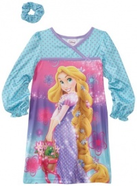 AME Sleepwear Girls 2-6X Sweetest Rapunzel Short Sleeve Nightgown, Multi, 6