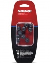 Shure EABKF1-10L Large Foam Sleeves (10 Included/5 Pair) for E3c, E4c, E5c, E500PTH, i3c, i4c & SE Earphones (Black)