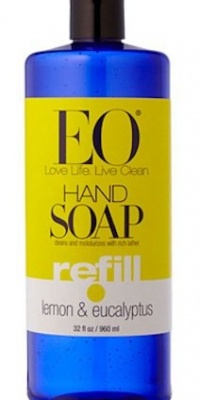 EO Hand Soap, Refill Size, Lemon & Eucalyptus, 32-Ounce Bottles (Pack of 2)