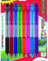 Pentel R.S.V.P. RT Colors New Retractable Ballpoint Pen, Medium Line, Assorted Ink Colors, Pack of 8 (BK93CRBP8M)