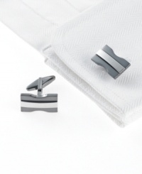 These Kenneth Cole Reaction hourglass-shaped cufflinks are a gentle reminder that time is of the essence.