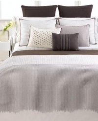 Vera Wang Bedding Ribbon Stripe Eyelit QUEEN Flat Sheet