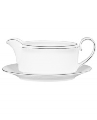 In an exquisite union of the contemporary and the classical, renowned bridal designer Vera Wang and Wedgwood have created a dinnerware and dishes pattern that brings elegance to the modern table. Blanc sur Blanc marries pure white with a textured matte border and platinum edging for subtle tonal contrast.