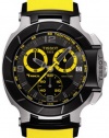 Tissot Men's T0484172705703 T-Race Quartz Yellow Strap Chronograph Dial Watch