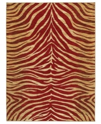 Borrow some fierce and vibrant stripes from the wild cats of the jungle with this chic Lisbon area rug from Shaw Living. Crafted of EverTouch® nylon that is meticulously dyed for brilliant color recognition.