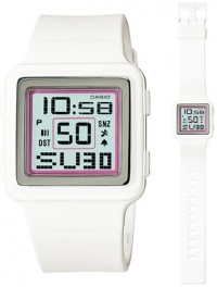 Casio Digital Poptone White Resin Grey Dial Women's watch #LDF20-7AV