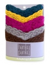 Hanky Panky Original Signature Lace Thong 5-Pack, One Size, Bazaar