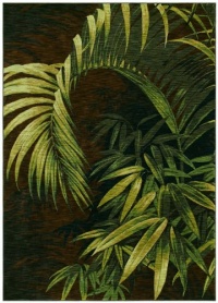 Tommy Bahama Polynesian Palms Area Rug, 1.10-Feet by 2.9-Feet, Dark Brown