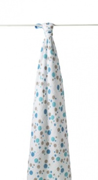 aden + anais Cozy Muslin Swaddling Wrap, Star Bright/Blue Spots