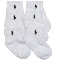 Polo Ralph Lauren boys infant-toddler quarter socks 6pairs - 2-4 years