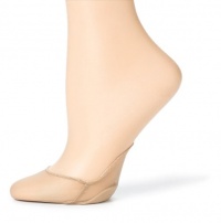 HUE Women's 3-Pack Toe Cover,Pale Beige,One Size