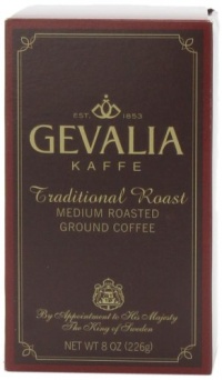 Gevalia Traditional Roast Ground Coffee, 8-Ounce Packages (Pack of 3)