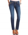 Searching for the perfect, straight-leg jeans? Look no further than Kut from the Kloth's Stevie style, featuring a flattering silhouette and derriere-enhancing fit!