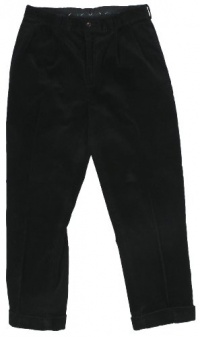 Polo Ralph Lauren Men's Classic Pleated Corduroy Pants (Polo Black)