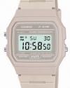 F91WC Classic Digital Water Resistant Watch with Micro Light Grey Resin Strap