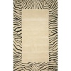 Liora Manne Seville Zebra Border Hand Tufted Rug, 9 by 12-Feet, Neutral