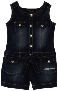 Baby Phat - Kids Girls 2-6X Denim Romper, Blue, 6X