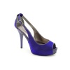 Guess Hondola Womens Size 6 Blue Peep Toe Textile Platforms Shoes