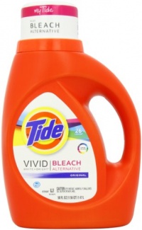 Tide with Bleach Alternative High Efficiency Original Scent Detergent, 50 Ounce (Pack of 2)