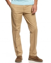 Polish off your casual style with a pair of classic canvas pants from Club Room.