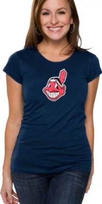 Cleveland Indians Women's Primary Logo Fashion Cap Sleeve Tee