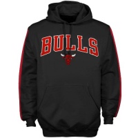 NBA Majestic Chicago Bulls Black Classic Pullover Hoodie Sweatshirt