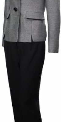 Evan Picone Women's Coral Bay Chic Suit 2P Black/Silver